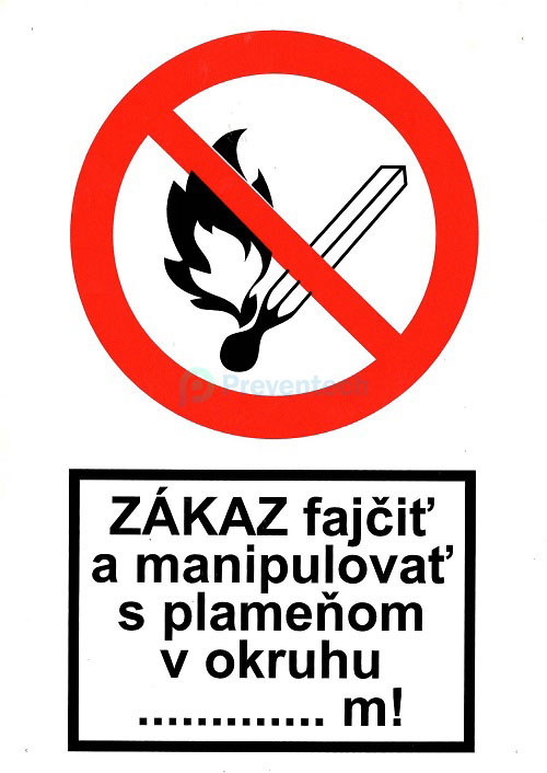 Zákaz fajčenia a používania otvoreného ohňa